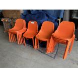 LOT/14 RECYCLABLE, PLASTIC STACKING CHAIRS, BRAND -EMECP+STARCK, LIKE NEW