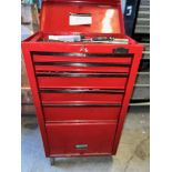 RED TOOL CHEST ON WHEELS W/TOOLS