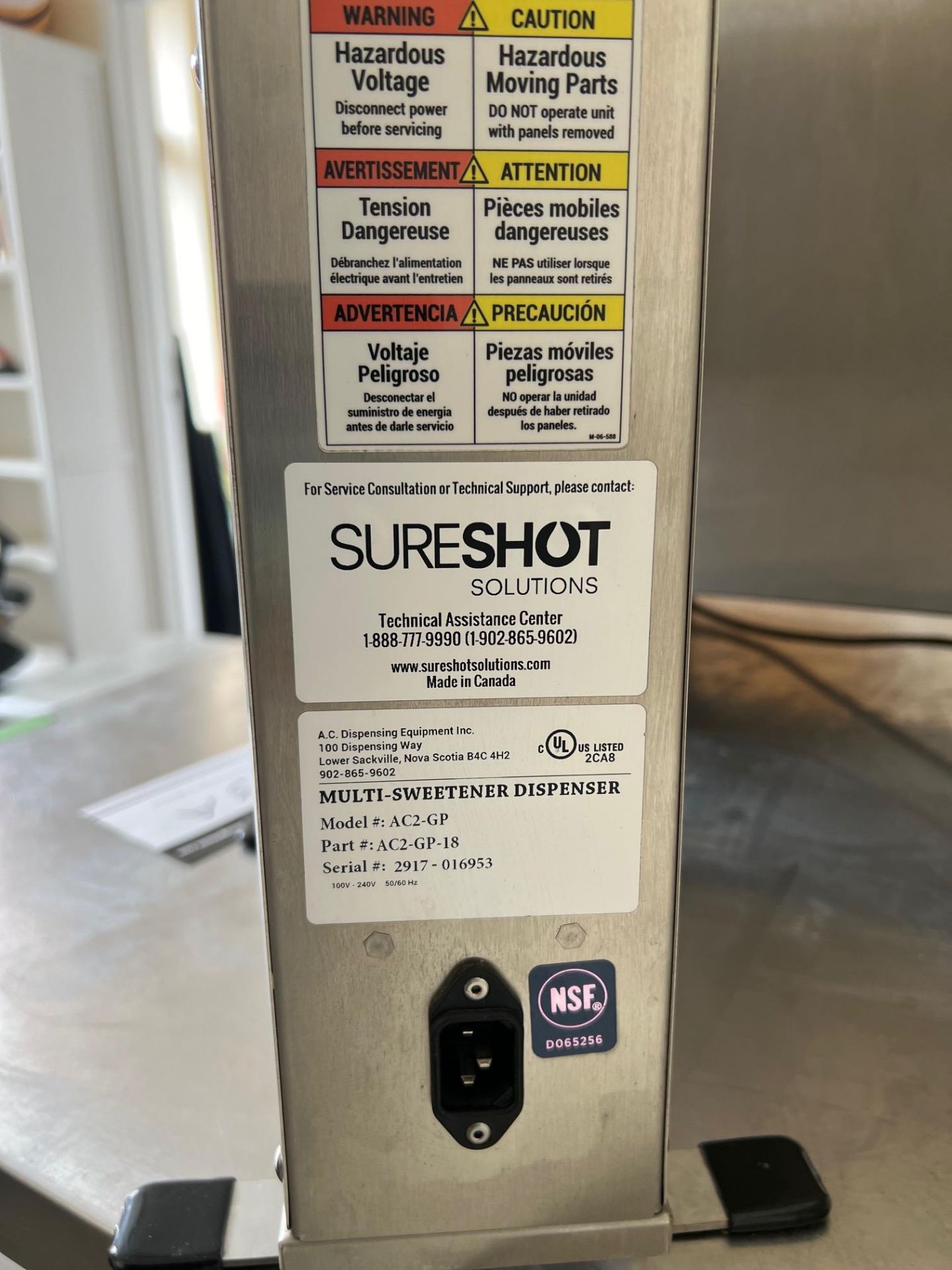 SURESHOT MULTI-SWEETER DISPENSER, MODEL AC2-GP - Image 3 of 4