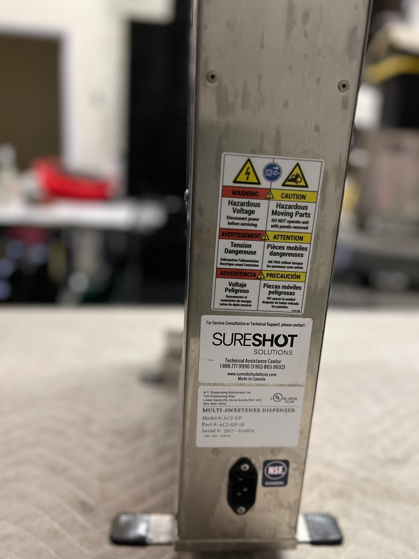 SURE SHOT DISPENSER, MODEL AF2-GP