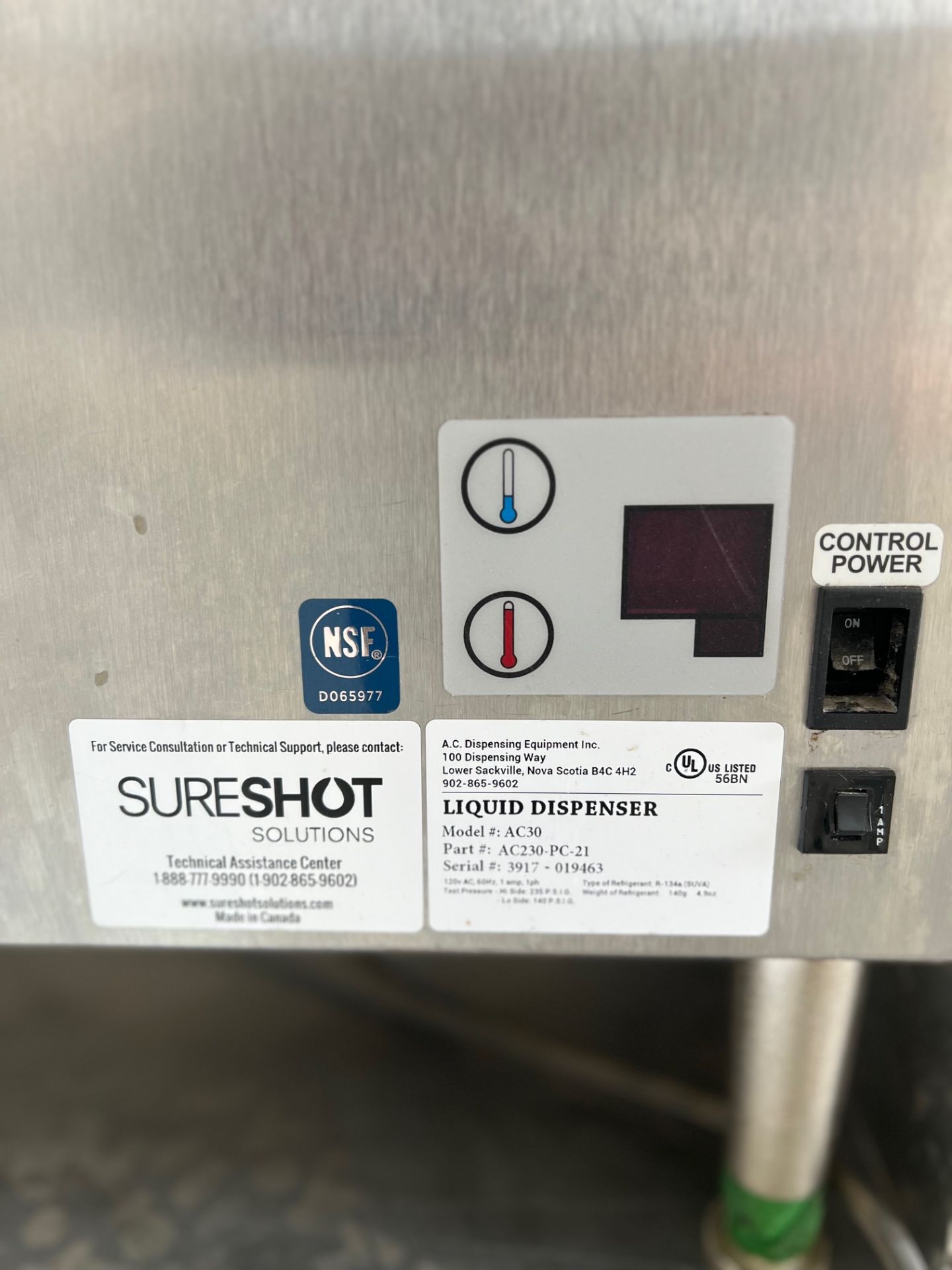 SURESHOT LIQUID DISPENSER, MODEL AC 30 - Image 2 of 3