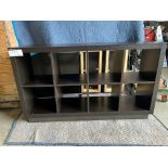 CHOCOLATE BROWN BOOKCASE, MEASUREMENT ( 59" X 15" X 35”)