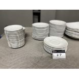 LOT/ ASSORTED PLATES, 11 PLATES, 60 SAUCERS