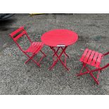 FOLDABLE PATIO TABLE AND CHAIRS