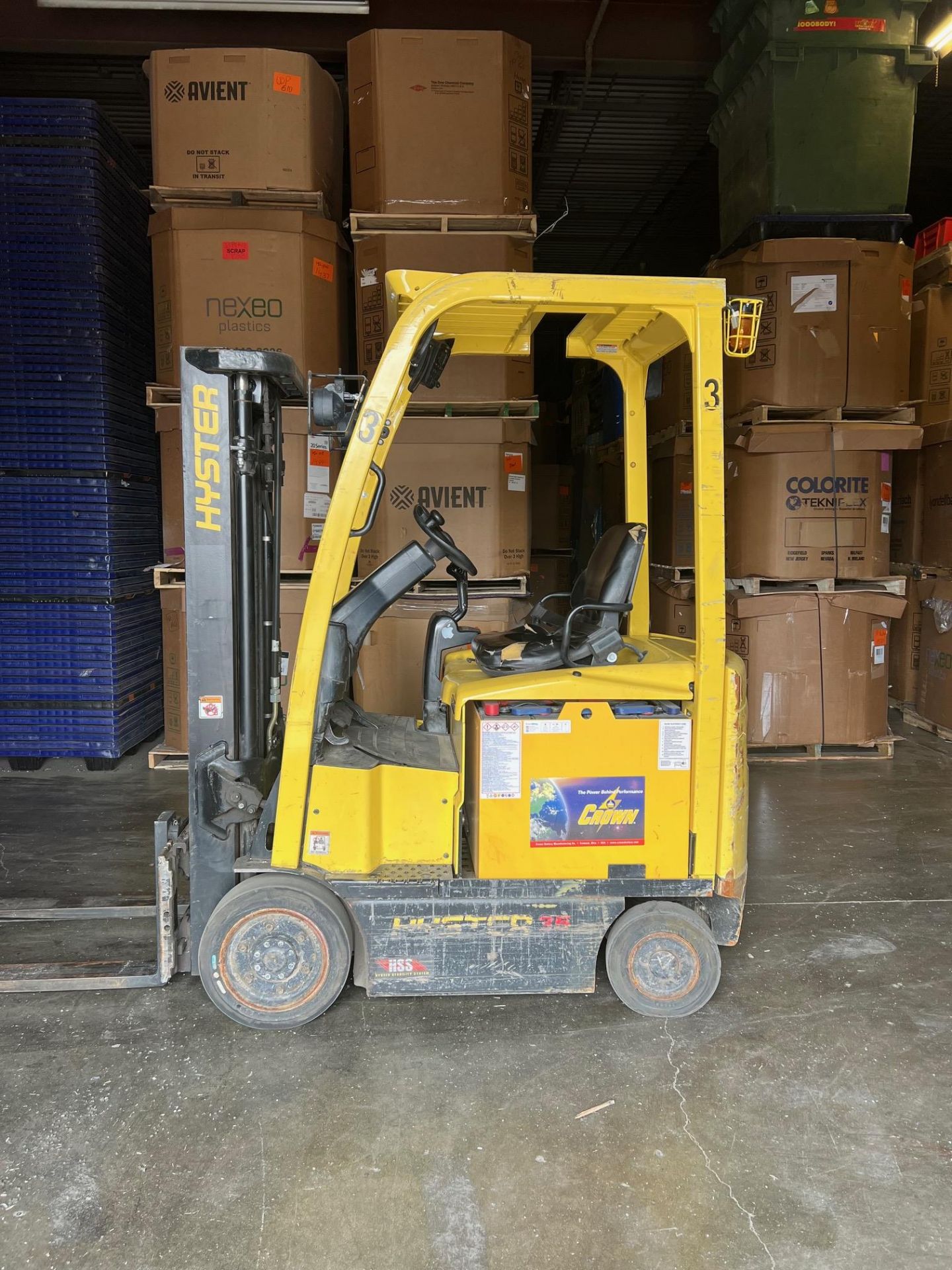 HYSTER 35 ELECTRIC FORKLIFT, MODEL E 35XN, HRS-10724 - Image 4 of 7