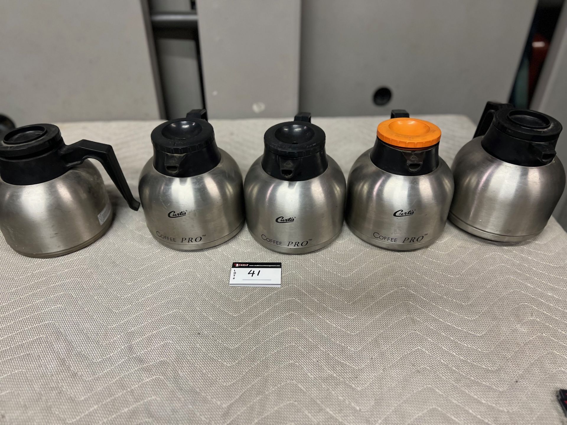 LOT/CURTIS COFFEE PRO, COFFEE CANISTERS, QTY 5