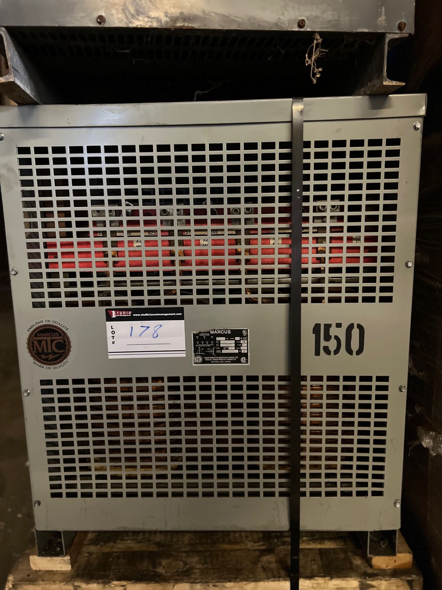 MARCUS TRANSFORMER, 150 KVA, 600 V, 3 PHASE