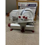 OMCAN SLICER, 8" BELT SLICER WITH SHARPENER