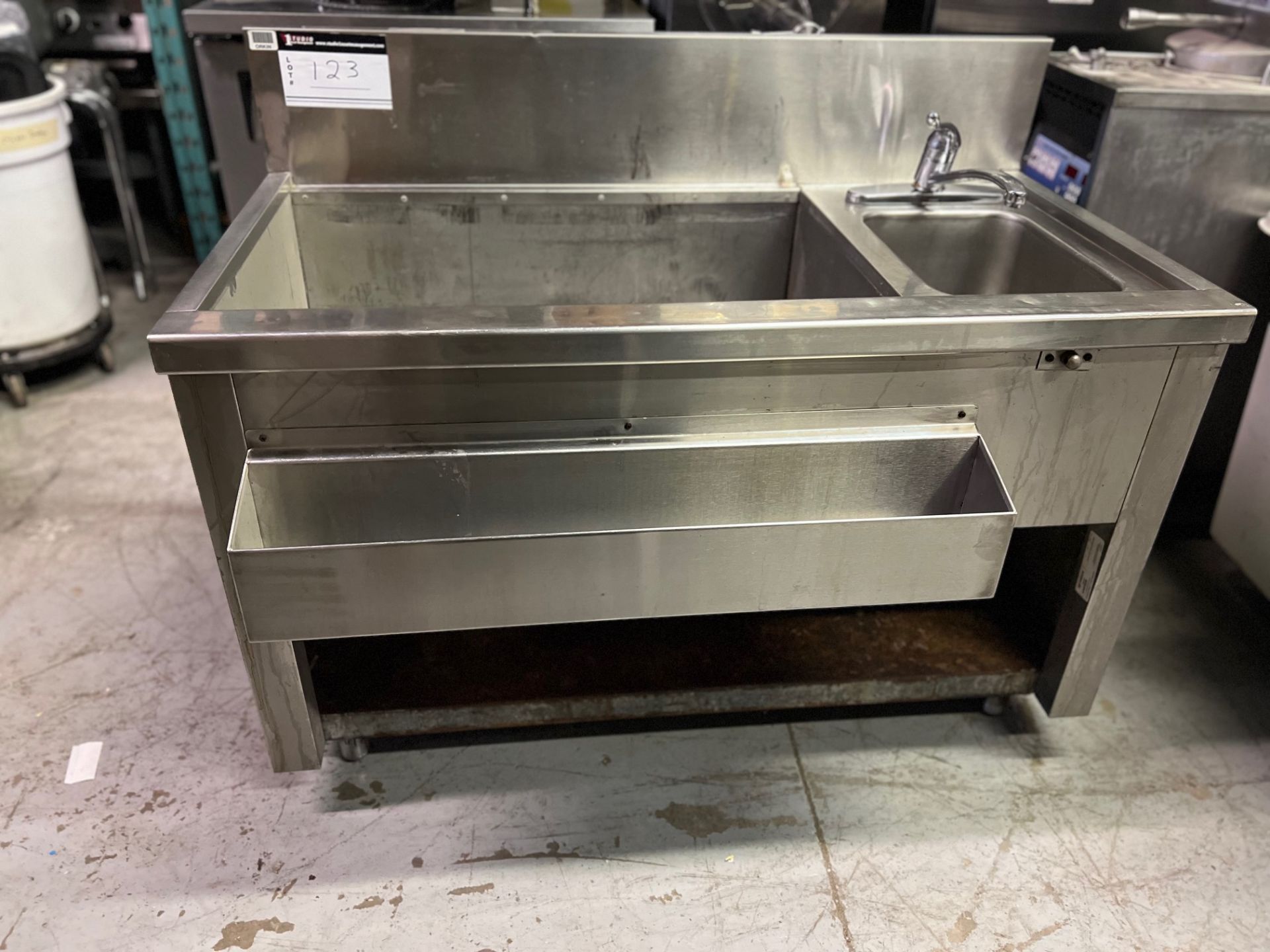 STAINLESS STEEL SINK 48"X 24"X 11.5 SINK DEPTH