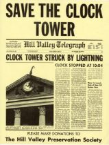 Back to The Future (1985) - Save the Clock Tower Flyer