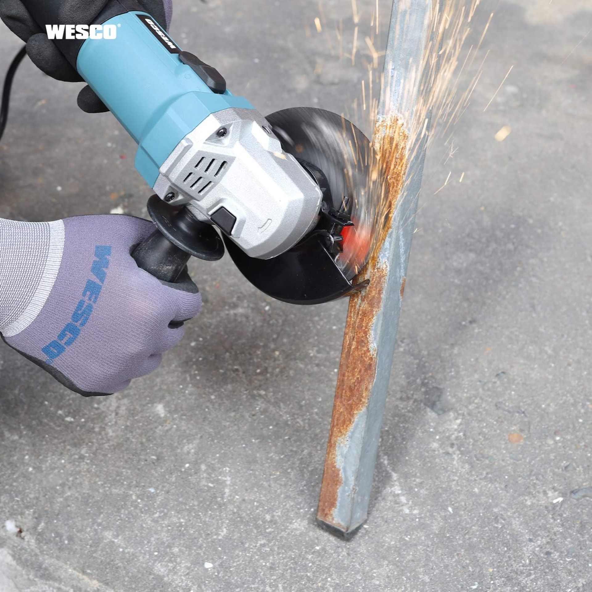 2x NEW & BOXED WESCO 750W 115mm Professional Angle Grinder. RRP £39.99 EACH. Powerful angle grinder: - Image 4 of 6