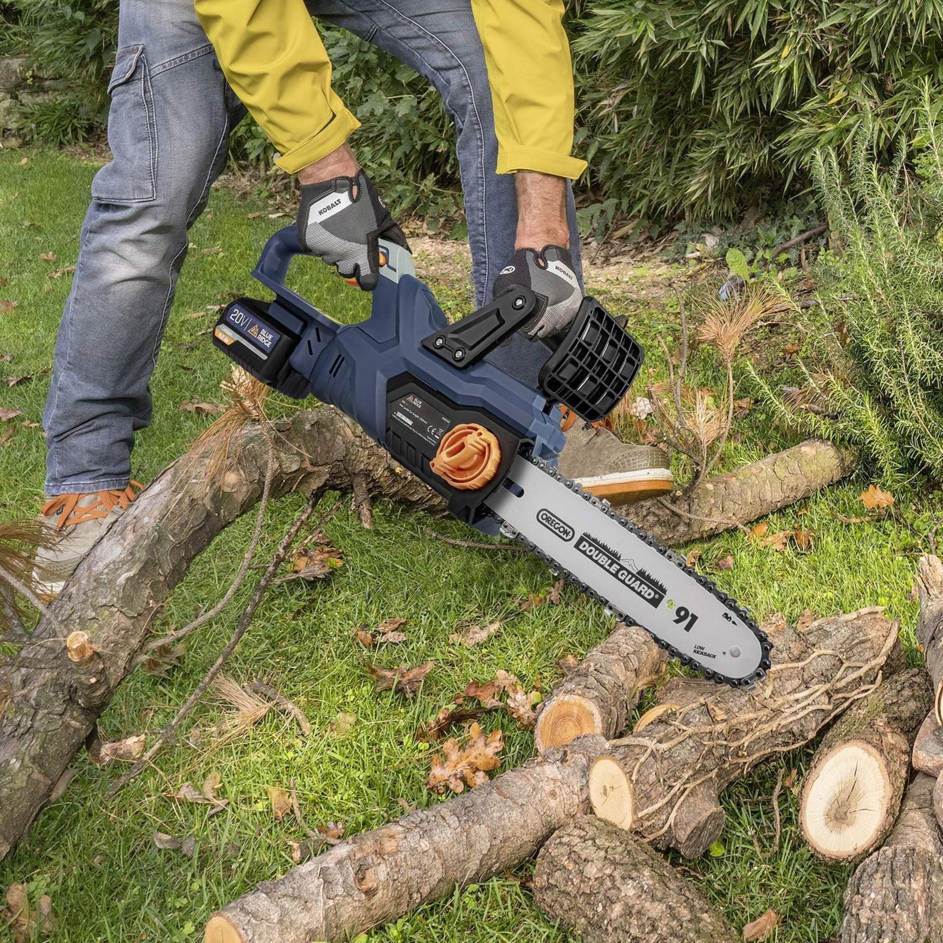 4x NEW & BOXED BLUE RIDGE 25CM 18V Chainsaw with 4.0 Ah Li-ion Battery. RRP £86.99 EACH. Equipped - Image 4 of 4
