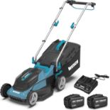 NEW & BOXED WESCO 36V 34cm Cordless Mower. RRP £179.99. 36V cordless lawnmower with 2*4.0Ah