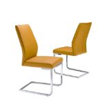 BRAND NEW PAIRS OF ATLANTA CANTILEVER DINING CHAIRS IN OCHRE. RRP £129.99 EACH. THE ATLANTA R5-4