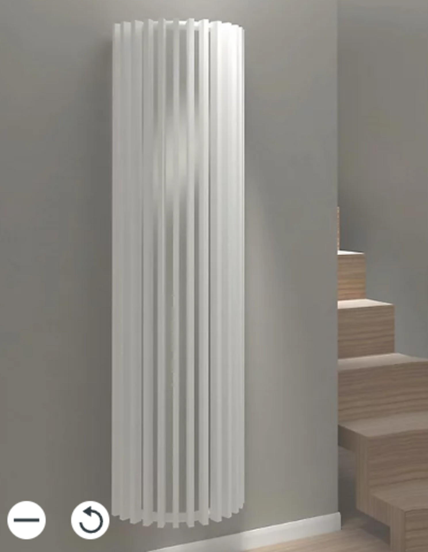 New & Boxed Talles White Vertical Designer Radiator. Size: (W)500mm x ...