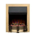 Dimplex Optiflame Contemporary 2Kw Polished Brass Effect Electric Fire - R14.5Stylish brass effect