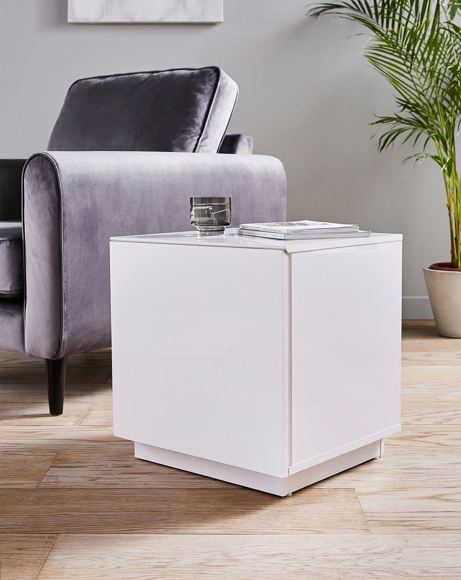 NEW & BOXED ALLURE High Gloss Side Table. RRP £139. Part of At Home Collection, the Allure Living