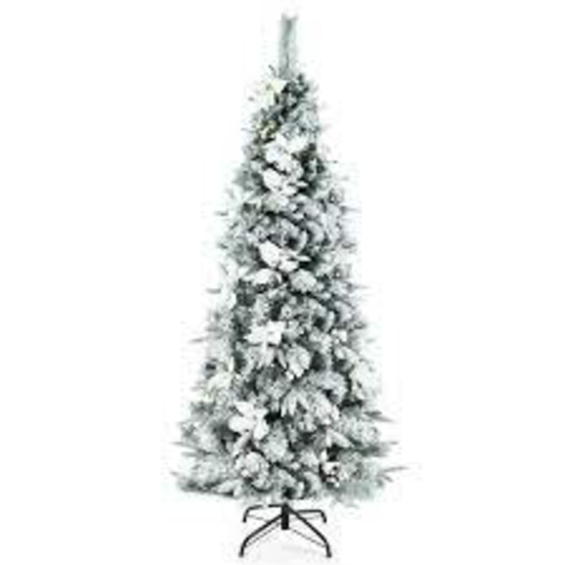 Costway 6 ft. Snow Flocked Pencil Artificial Christmas Tree. - R13.15