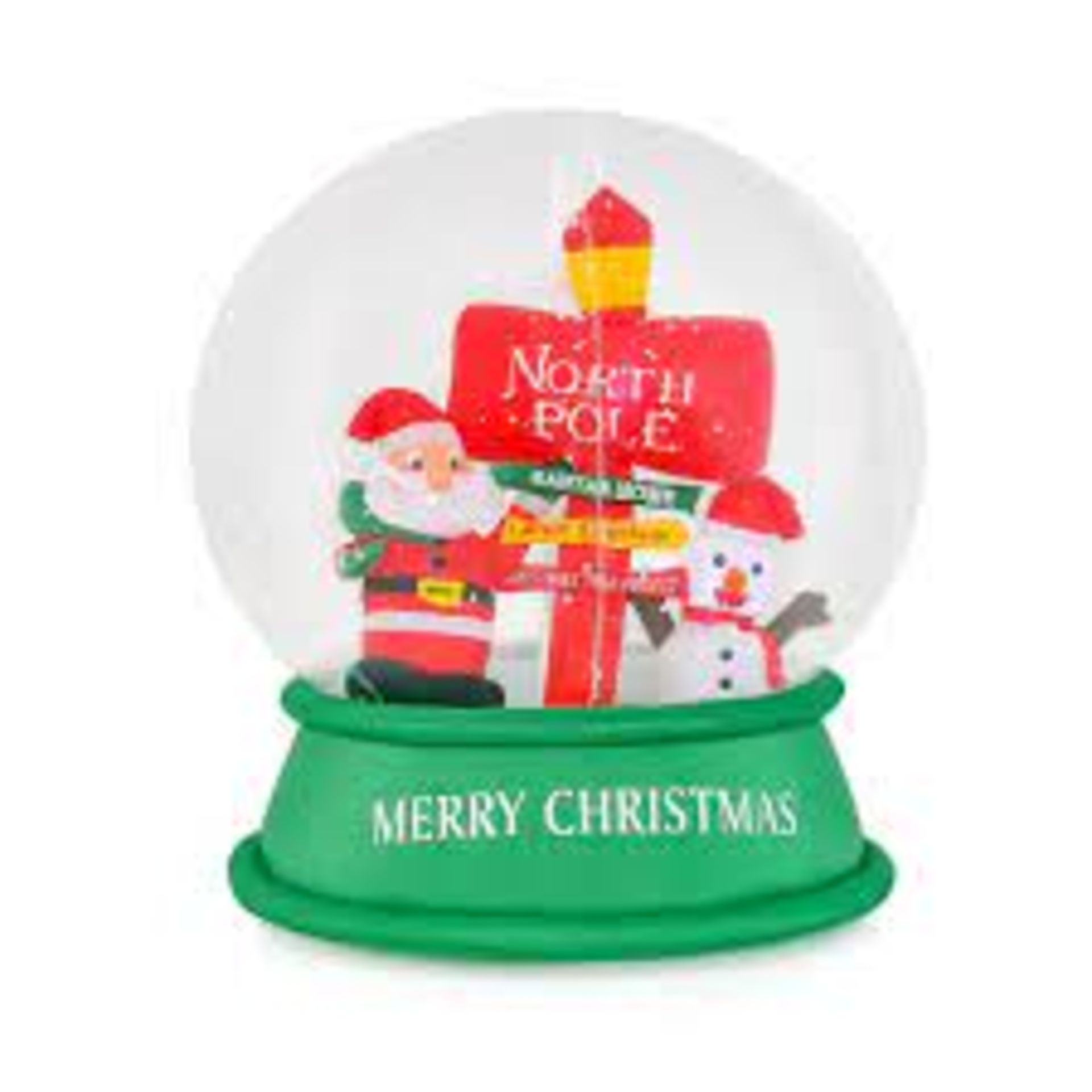 126 cm Christmas Light Up Crystal Ball Santa Snow Globe. -R13.10