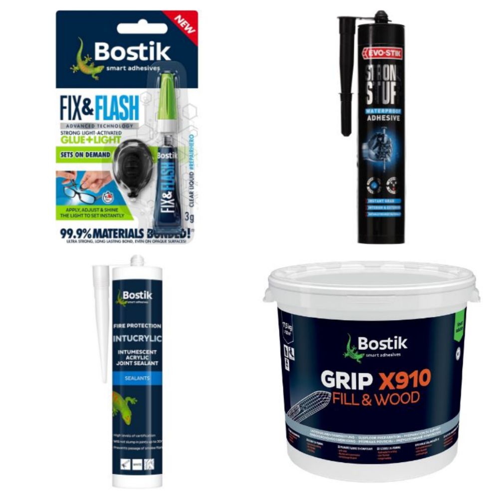 Pallets & Trade Lots of Bostik Adhesives - Evo Stik Metal Adhesives, Dogs B*llocks, Silicone & More - Delivery Available