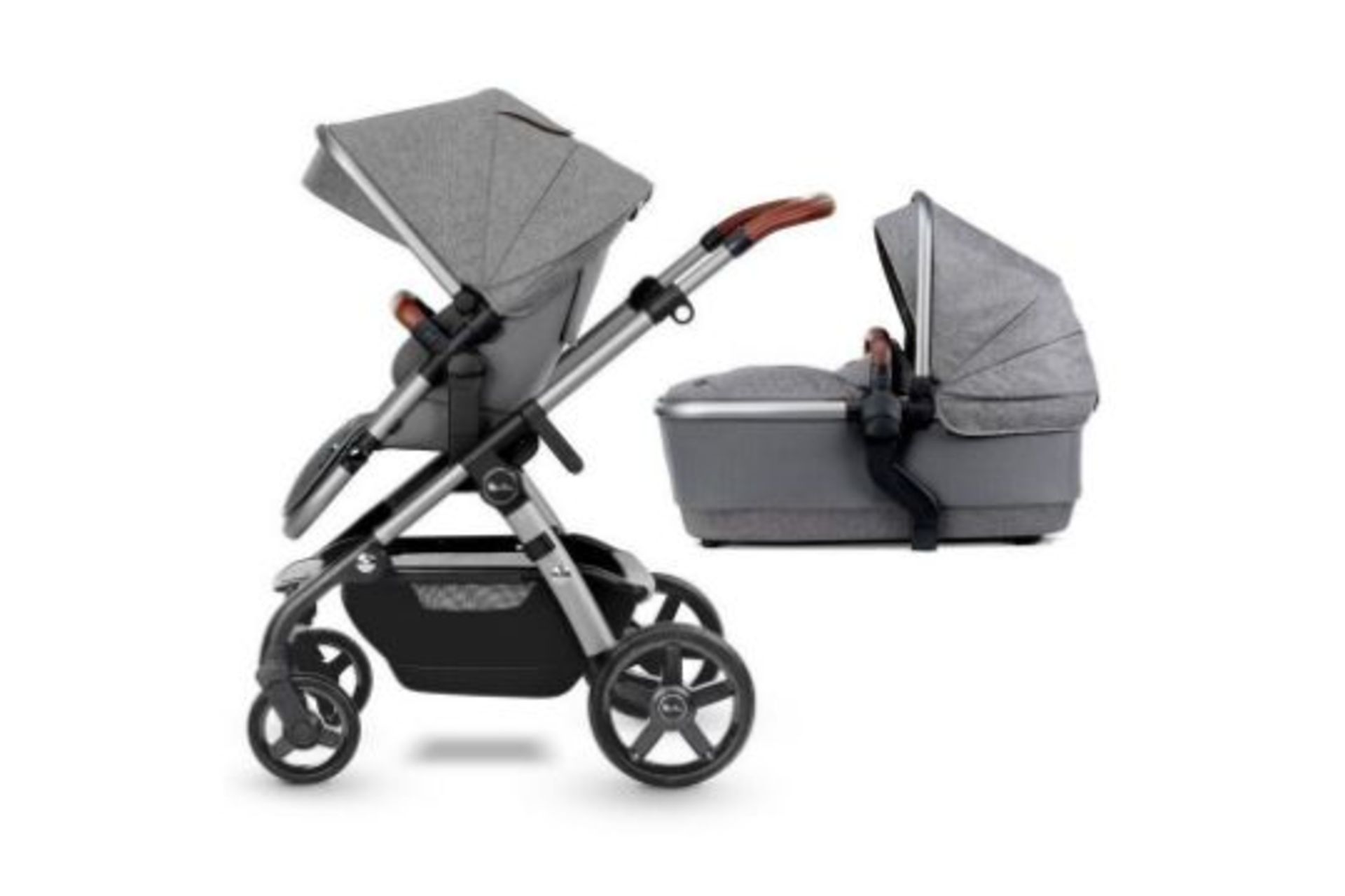 NEW & BOXED SILVER CROSS Wave 2021 4-In-1 Pram & Pushcahair System. ZINC. RRP £1305. COMPLETE WITH
