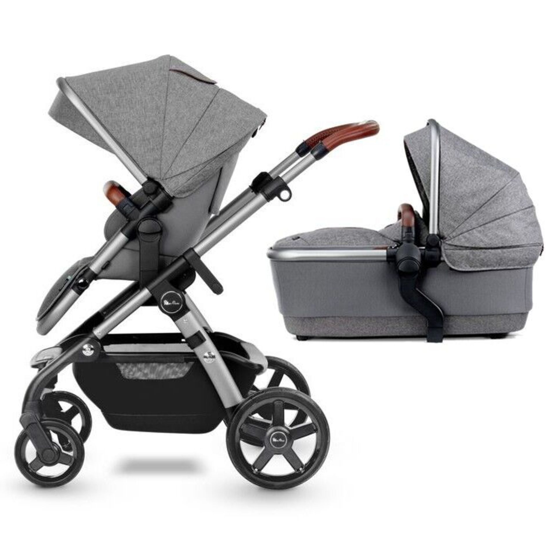 NEW & BOXED SILVER CROSS Wave 4-In-1 Pram & Pushcahair System. ZINC. RRP £1095. COMPLETE WITH WAVE