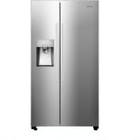 Hisense RS694N4ICF 91cm Wide, Total No Frost, American-Style Fridge Freezer - Stainless Steel