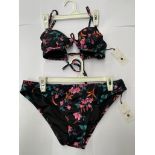 TRADE PALLET TO CONTAIN 1368x TOTAL PIECES OF BRAND NEW SHADE & SHORE Black/Floral Bikini Tops &