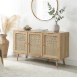 Frances Woven Rattan 3-Door Sideboard, Natural (R31) RRP £209.99