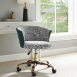 Kylie Houndstooth and Velvet Swivel Chair (R23) RRP £129.99