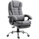 Executive Reclining Computer Desk Chair with Footrest, Headrest and Lumbar Cushion Support (R30) RRP