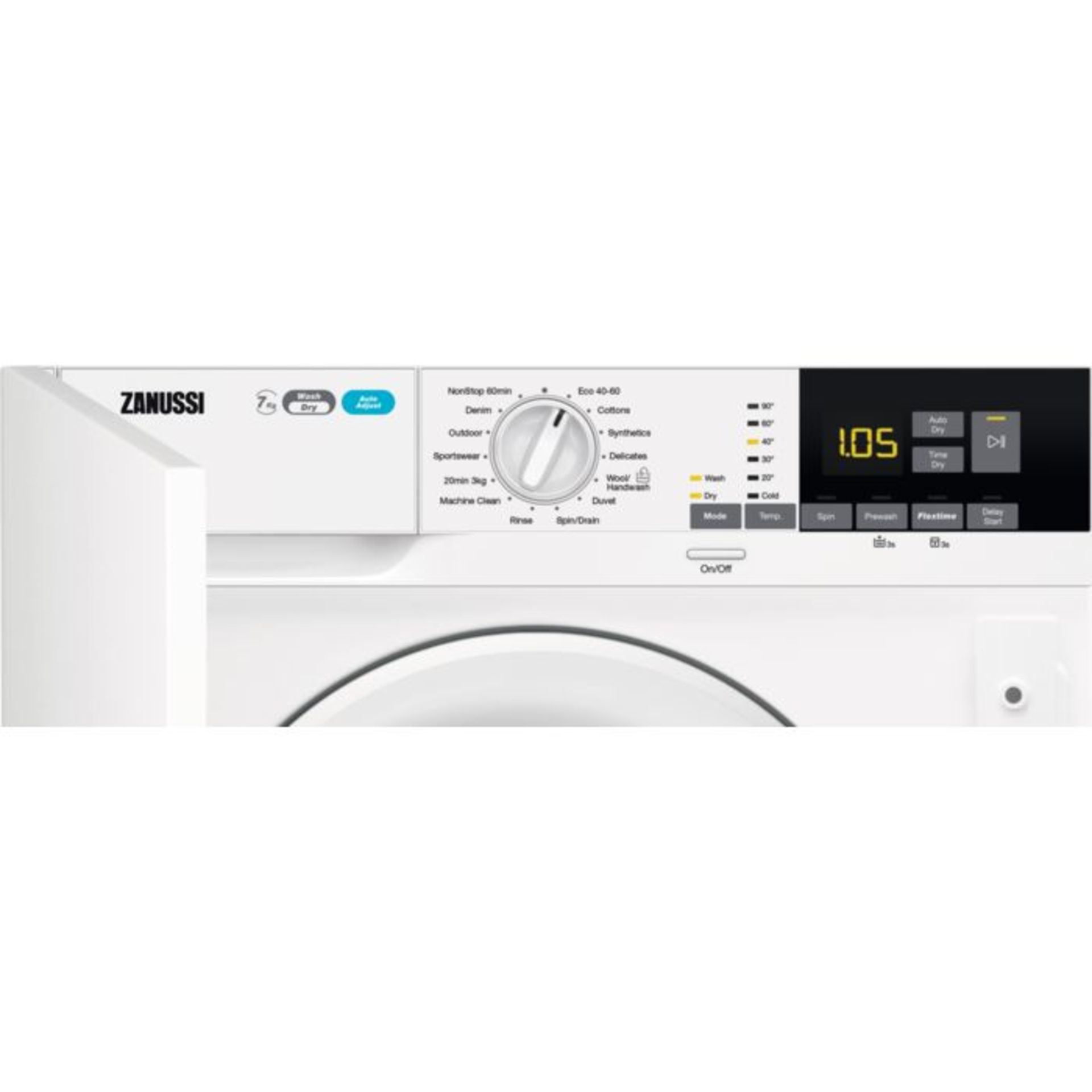 Zanussi Z716WT83BI INTEGRATED WASHER DRYER. - H/S. RRP £729.00. The AutoAdjust feature weighs what - Image 2 of 3