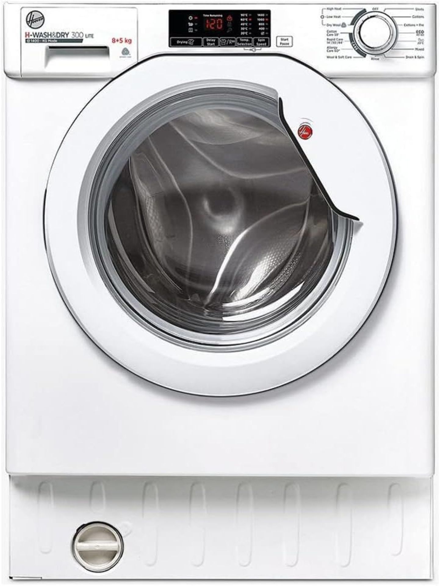 Hoover HBD 485D1E/1-80 8+5Kg 1400 Integrated Washer Dryer, White. - H/S. RRP £579.00. The Hoover HBD