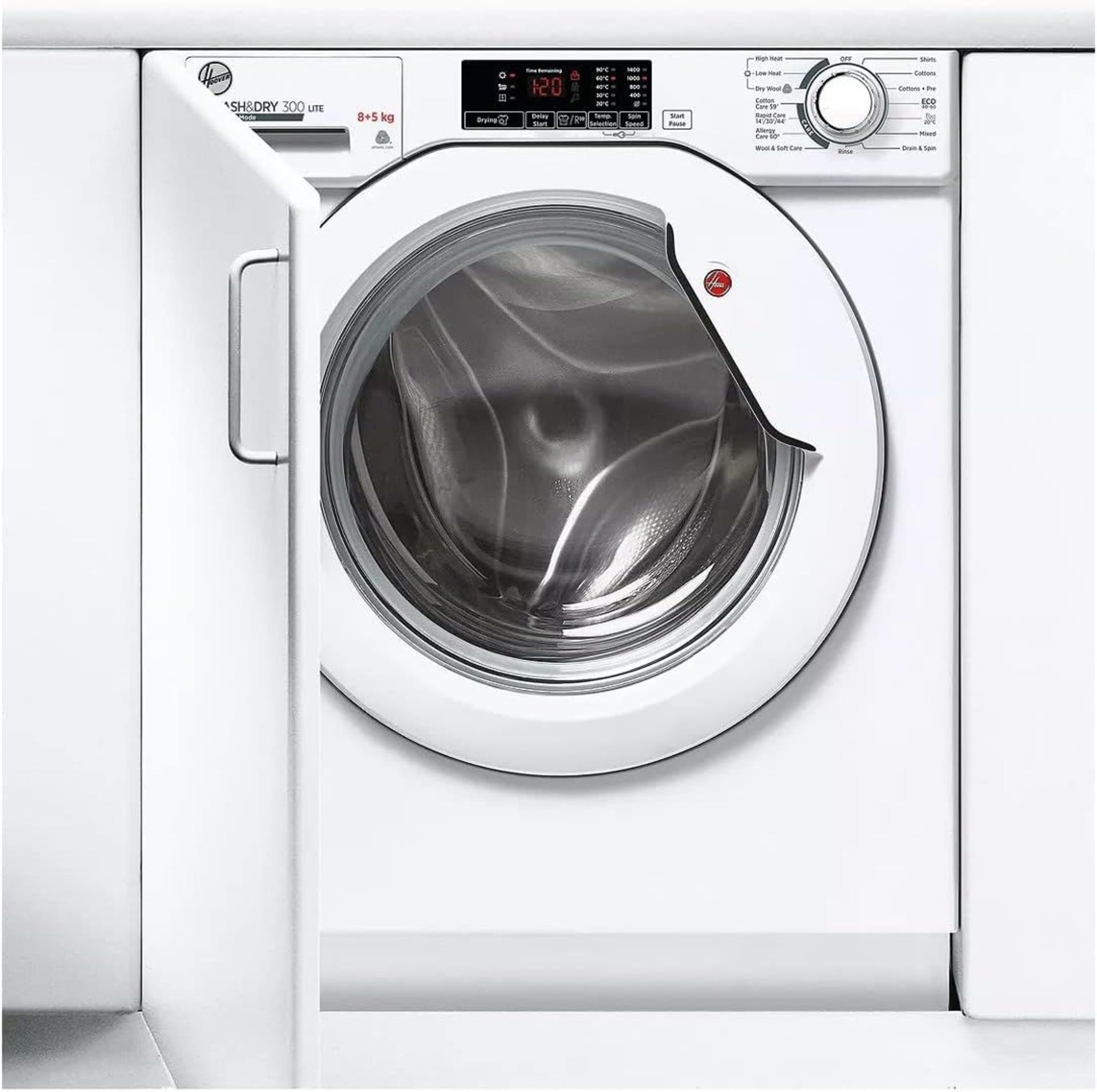 Hoover HBD 485D1E/1-80 8+5Kg 1400 Integrated Washer Dryer, White. - H/S. RRP £579.00. The Hoover HBD - Image 2 of 3