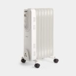 7 Fin 1500W Oil Filled Radiator - White. - PW. Features 7 oil-filled fins to effectively heat small,