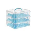 3 Tier Cupcake Carrier Blue - PW. Give your freshly baked cakes and cupcakes the safe storage they