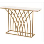 120CM CONSOLE TABLE WITH FAUX MARBLE TABLETOP-WHITE. - R14.9. The console table is selected to add