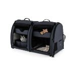 2 COMPARTMENTS PET TRAVEL CARRIERS WITH REMOVABLE HAMMOCKS AND MATS-BLACK. - R14.1 Are you still