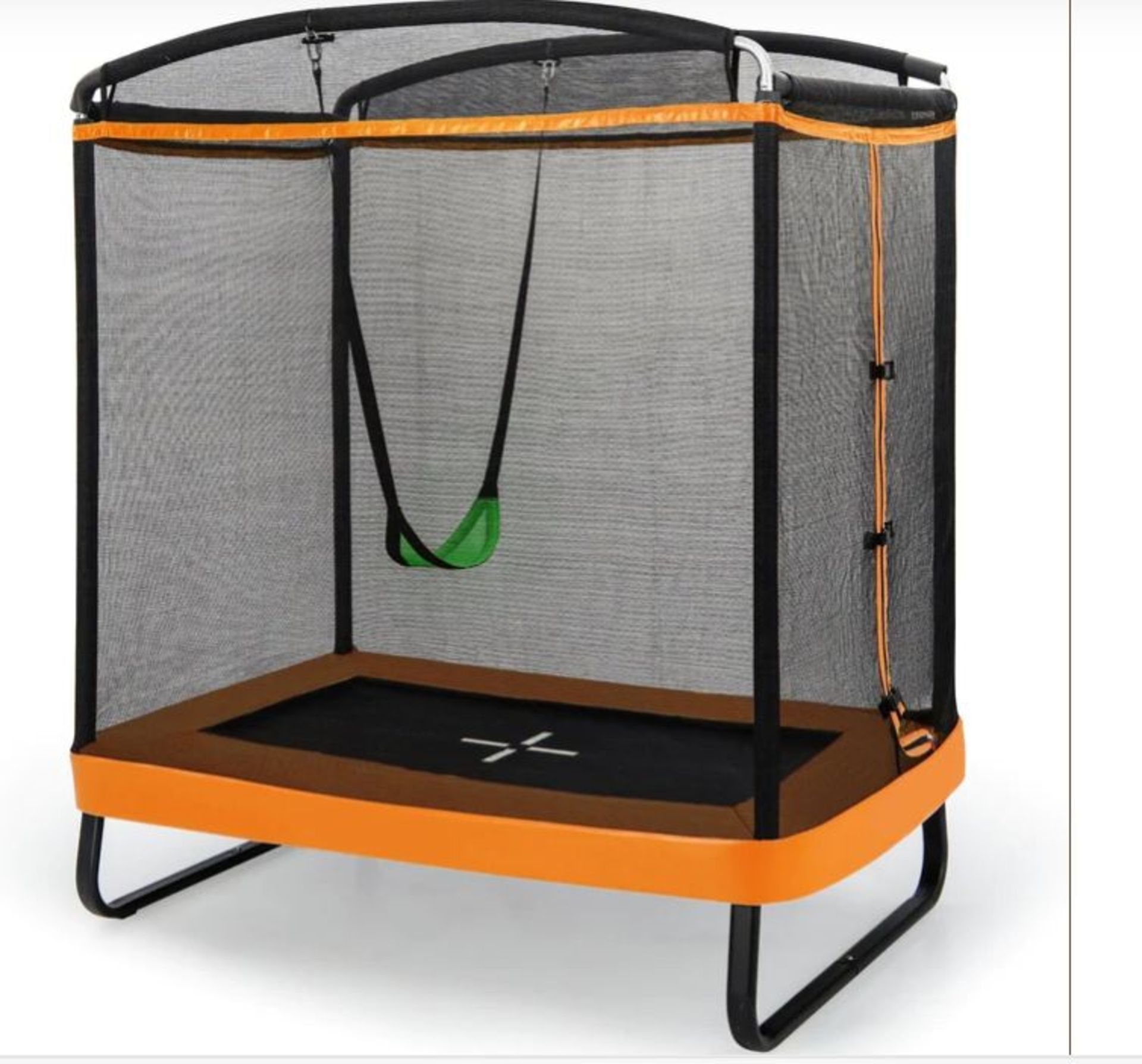 6 FEET KIDS TRAMPOLINE WITH SWING AND ENCLOSURE SAFETY NET-ORANGE. - R14.10. This rectangle