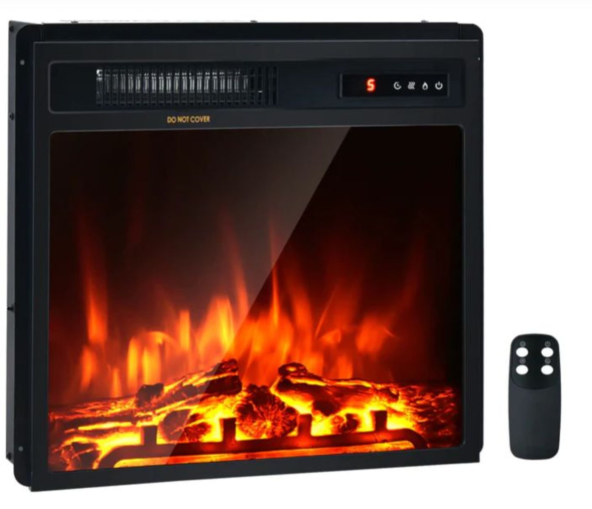 18"/45CM ELECTRIC FIREPLACE 1500W WITH REMOTE CONTROL AND ADJUSTABLE FLAME. - R14.4. This electric