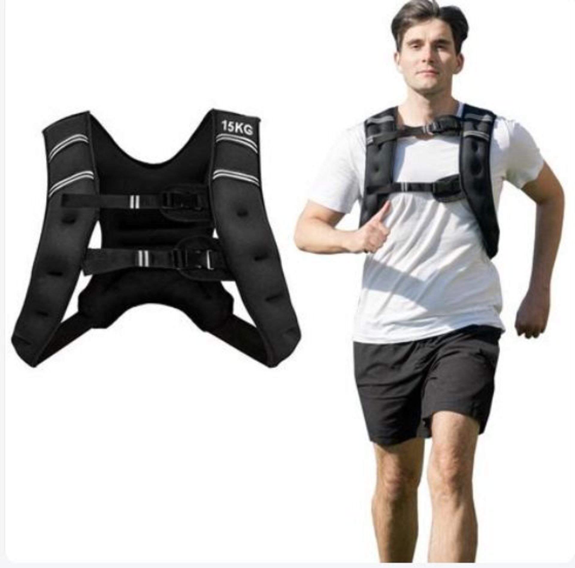 Weighted Vest Gym Running Fitness Sports Training Weight Loss 15KG Workout Vest. - R14.6.