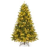 150/180 CM PRE-LIT ARTIFICIAL CHRISTMAS TREE WITH 844/1168 BRANCH TIPS 250/350 LED LIGHTS-1.8 M. -