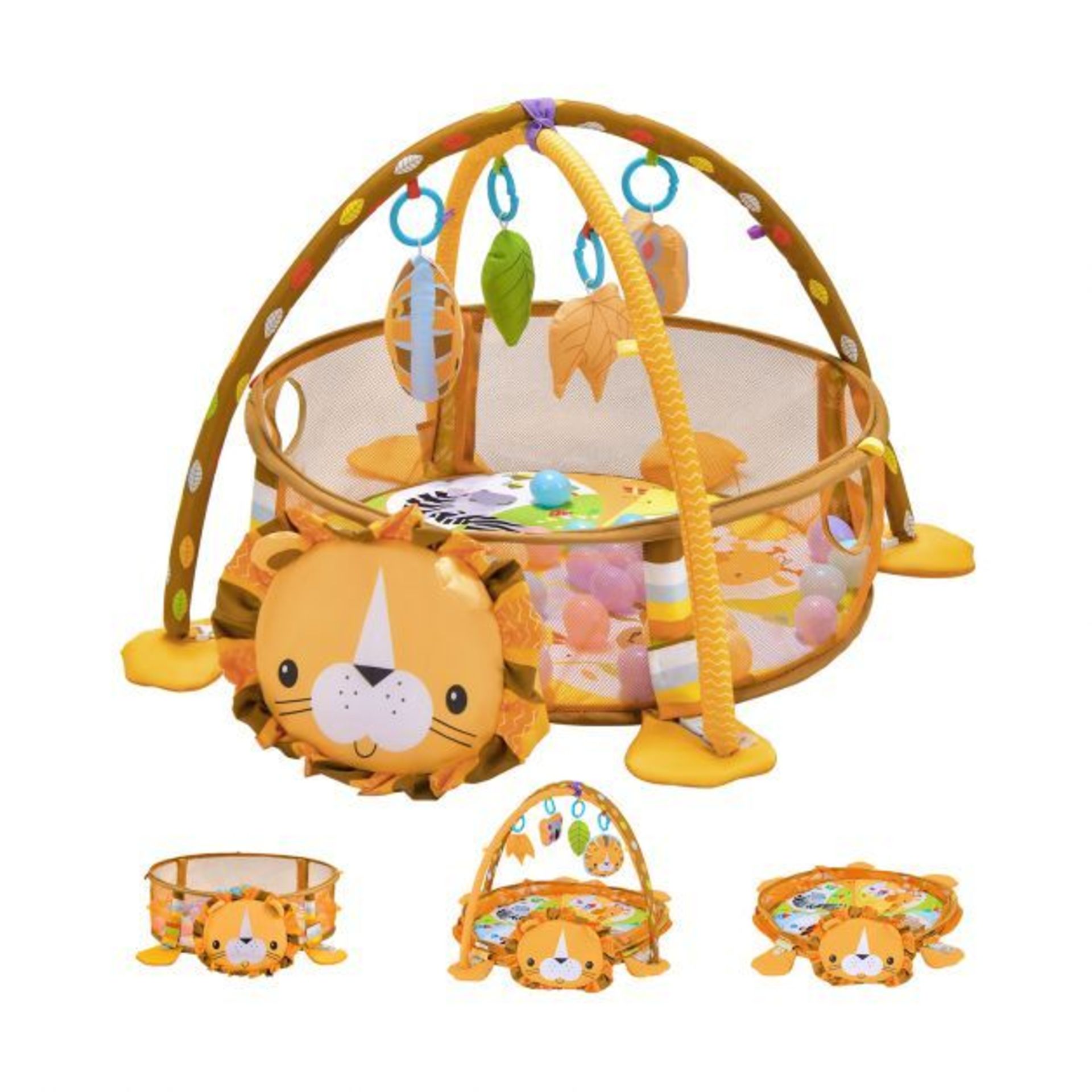 4-in-1 Baby Play Gym with Soft Padding Mat and Arch Design. - R14.1