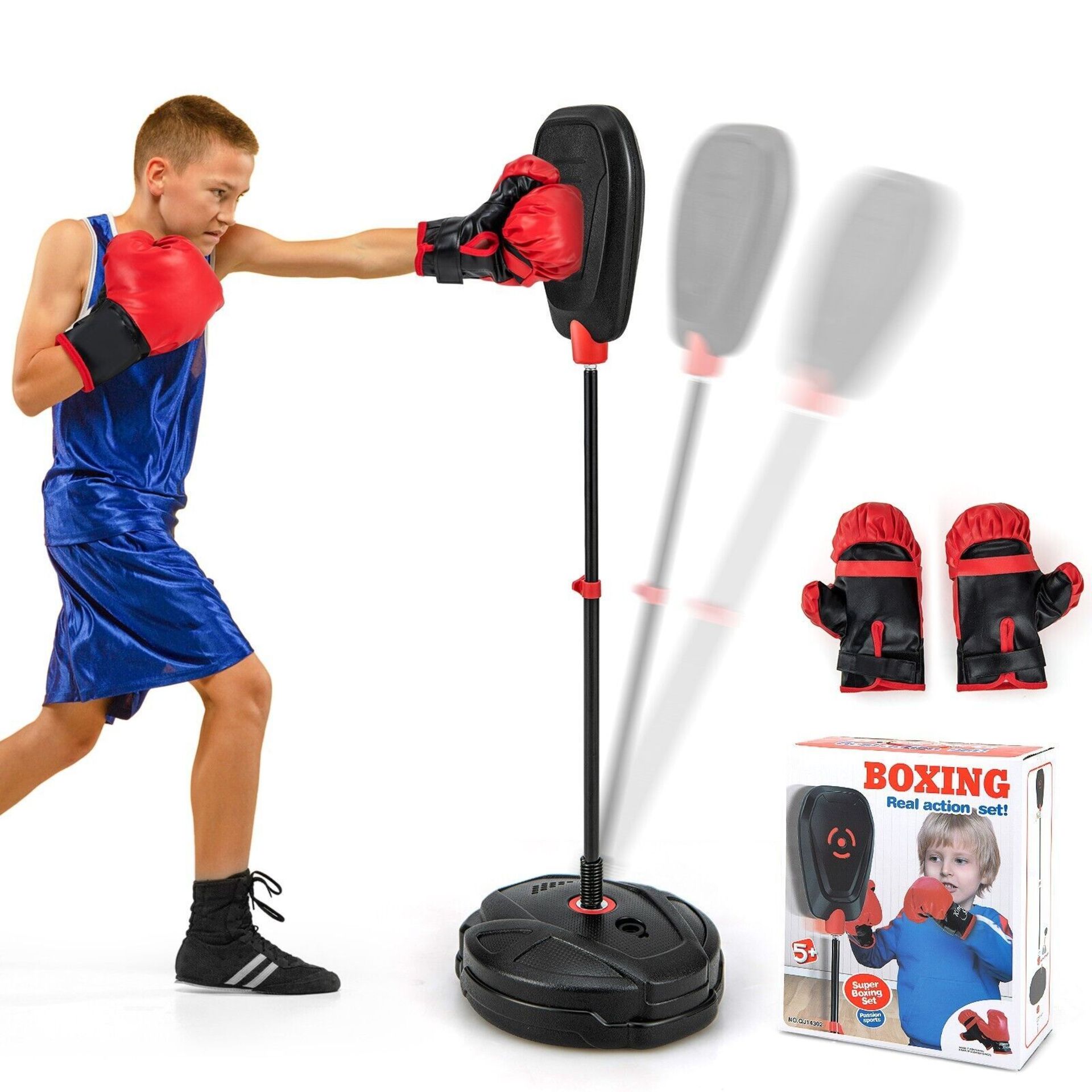Inflation-Free Boxing set with Boxing Gloves Quick Rebound 6-Position Adjustable. - R14.2.