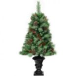 4FT Snow Flocked Artificial Christmas Tree with Red Berries. - R14.1. This 4ft tree, with snow,