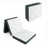 193 X 80 CM PORTABLE TRI-FOLDING FLOOR FOAM MATTRESS-GREY. - R14.4.