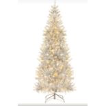 SLIM HINGED PENCIL CHRISTMAS TREE WITH TINSEL LEAVES. - R14.6.