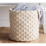 Set of 2 Embroidered Storage Baskets. - SR28. Practical and very attractive. Keep any space