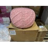 2 X BRAND NEW LUXURY PINK POUFFES R9-11