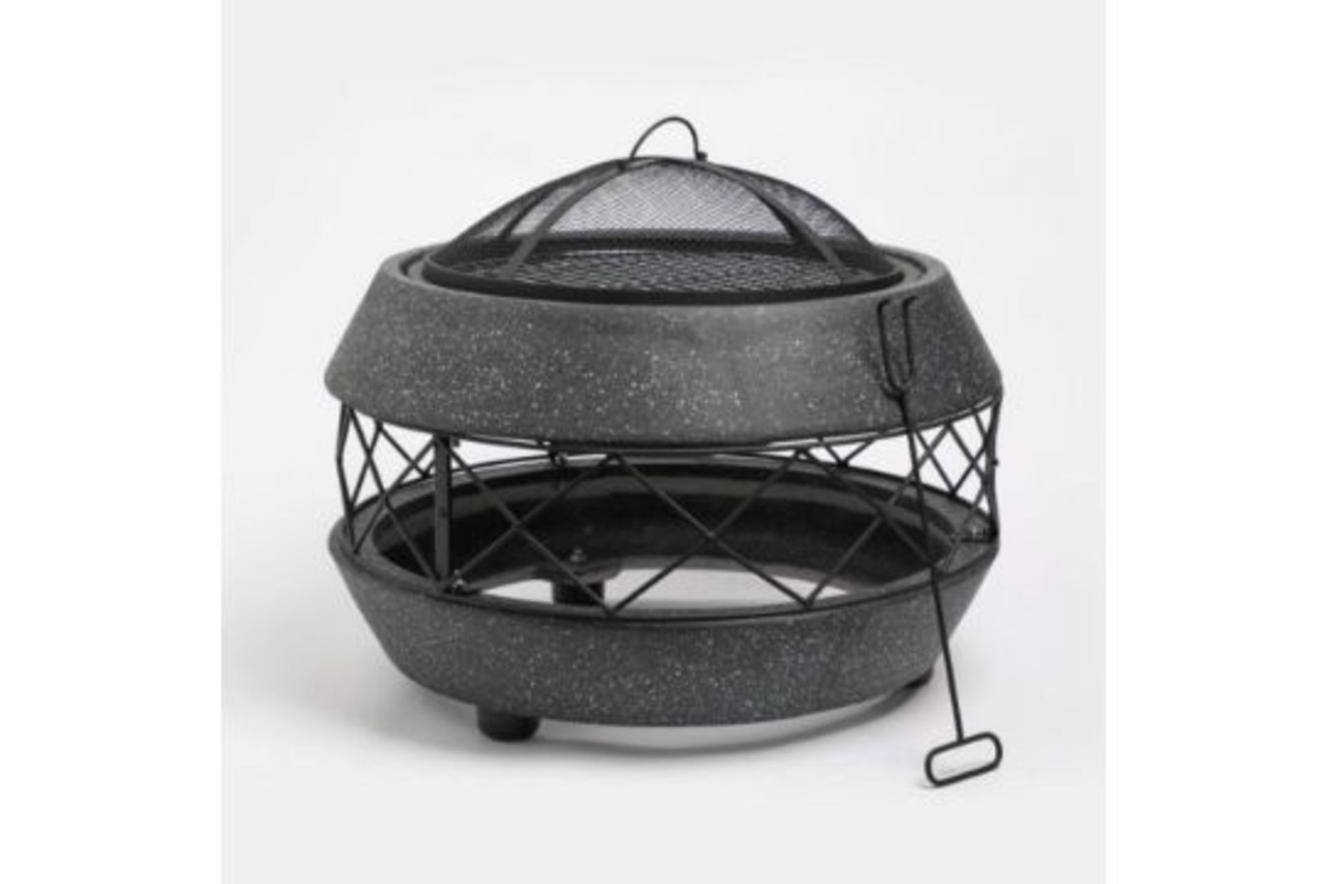 Brand New Black Faux Concrete Mgo Fire Pit - Vonhaus - Outdoor Heating - Firepits 2500563 rrp £189